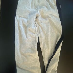 Brandy Melville Anastasia Sweatpants grey w navy stripes NWT